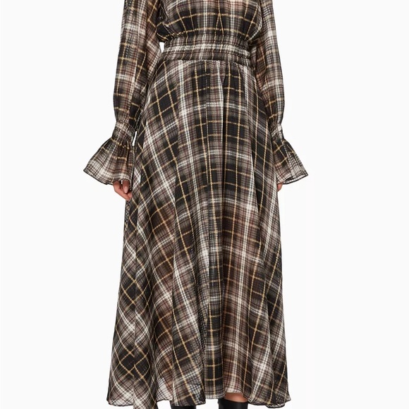 BEAUFILLE Green Plaid Sol Dress - Picture 6 of 7